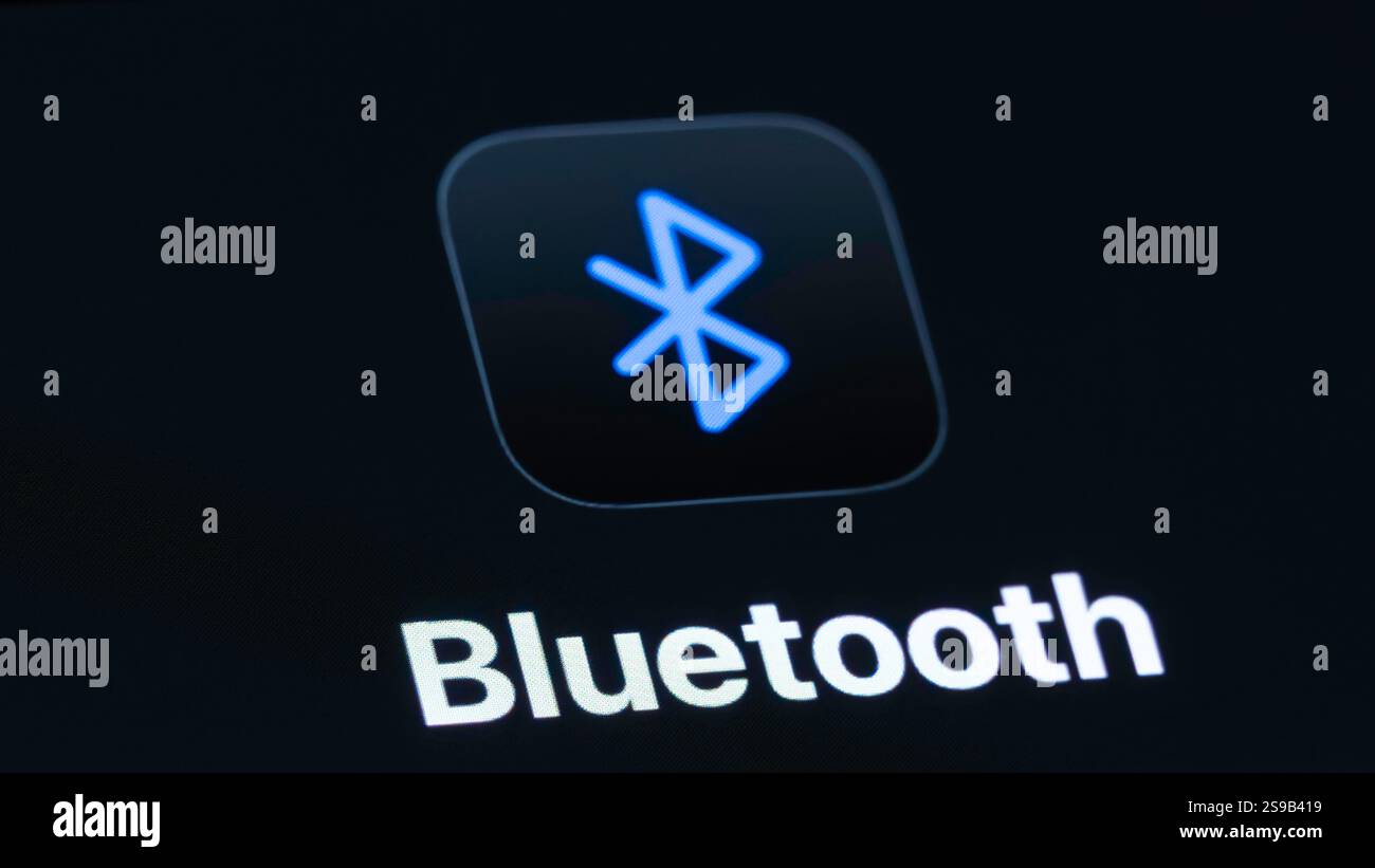 SYMBOL - 25 January 2025, Baden-Württemberg, Rottweil: The Bluetooth ...
