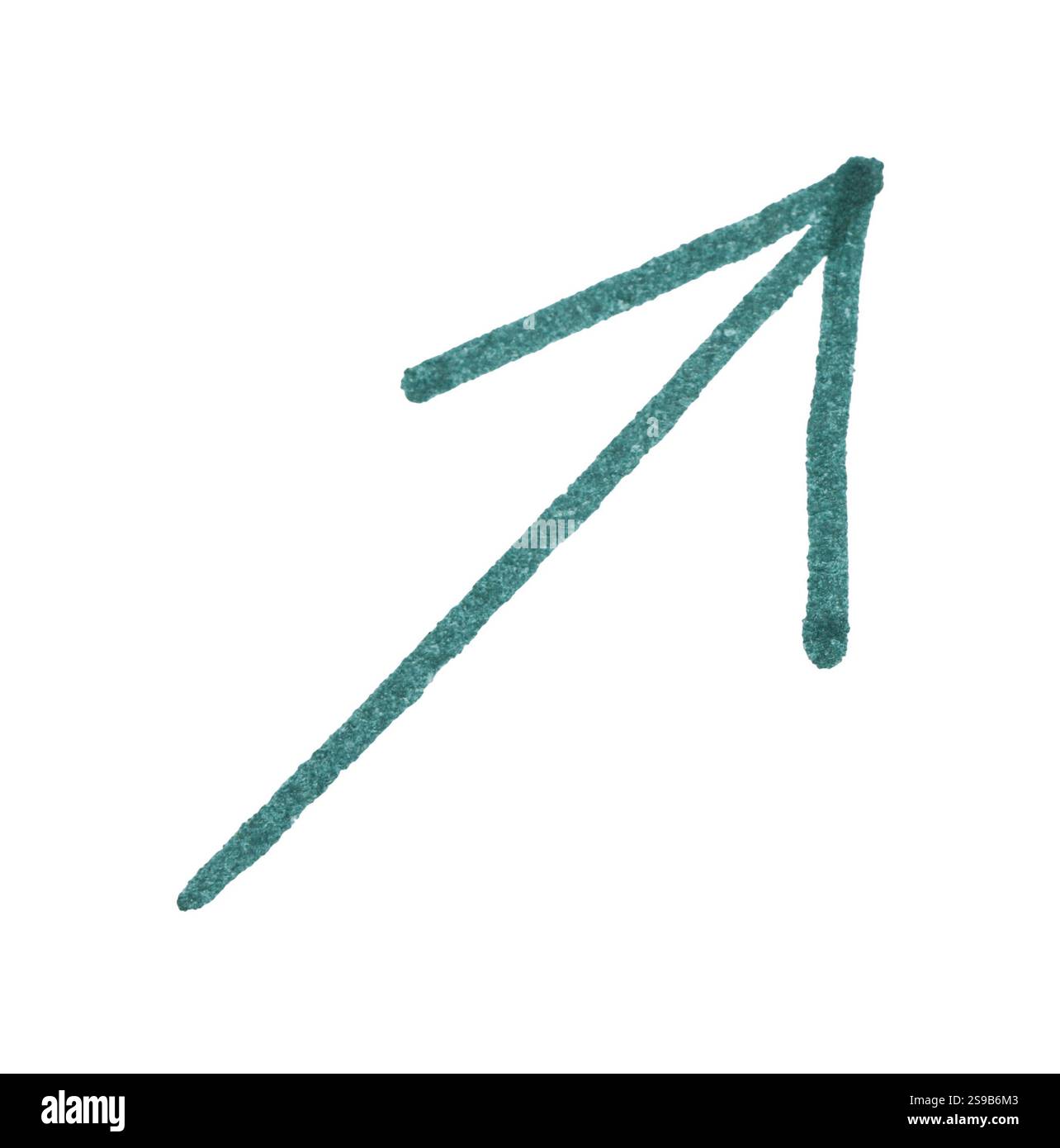 One green drawn arrow isolated on white Stock Photo - Alamy