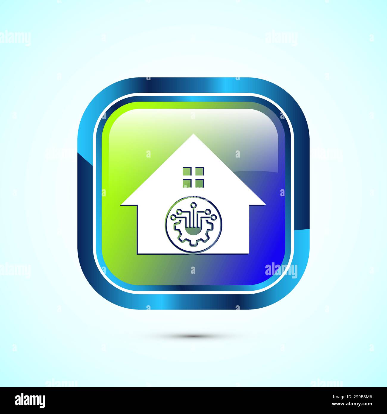 Smart house icon design illustration, Smart home technology and ...
