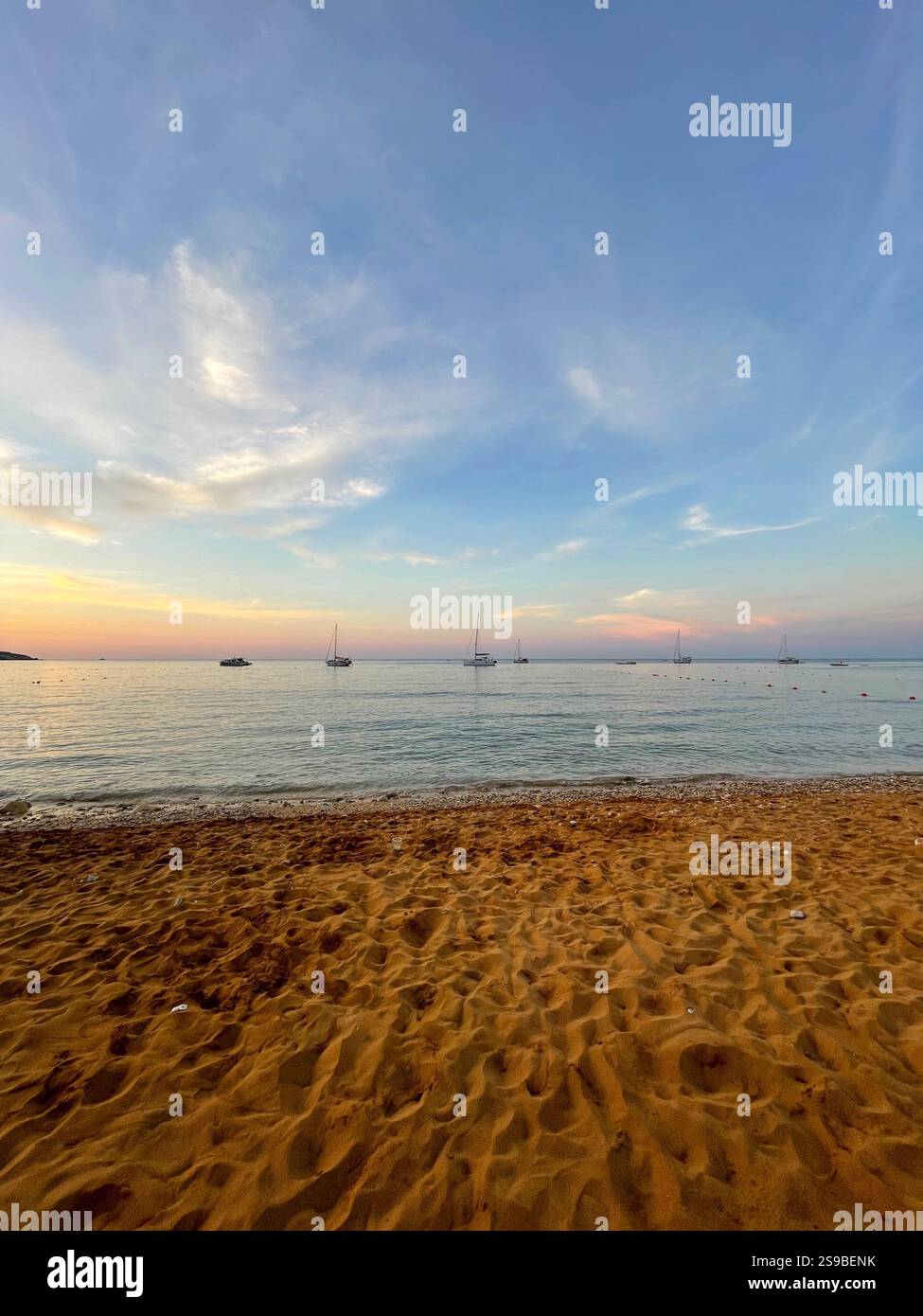 Colourful sunset on the island - Smartphone Captured Stock Image