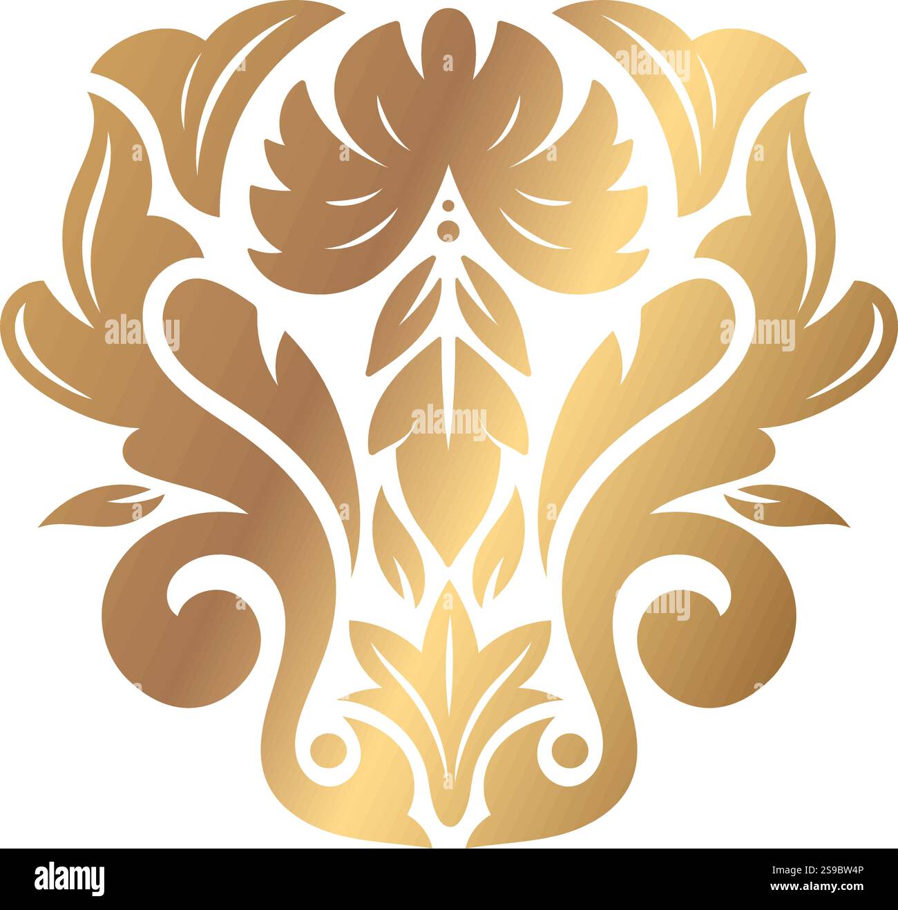 Luxurious Gold Floral Pattern Featuring Intricate Ornate Designs With
