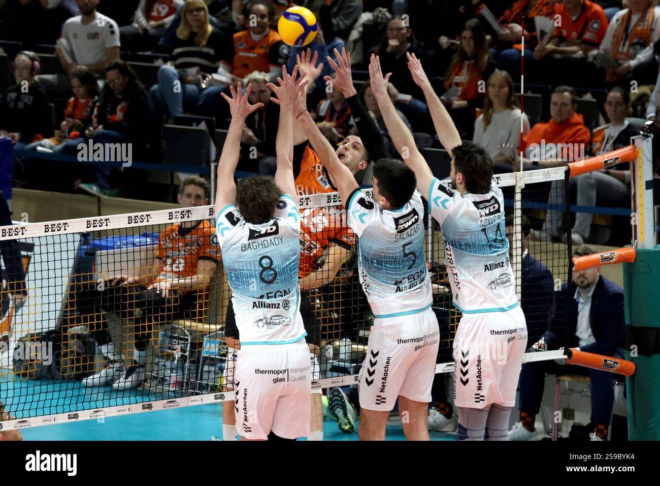 25.01.2025, Max-Schmeling-Halle, Berlin, DEU, DVV, 1.VBL, BR Volleys vs ...
