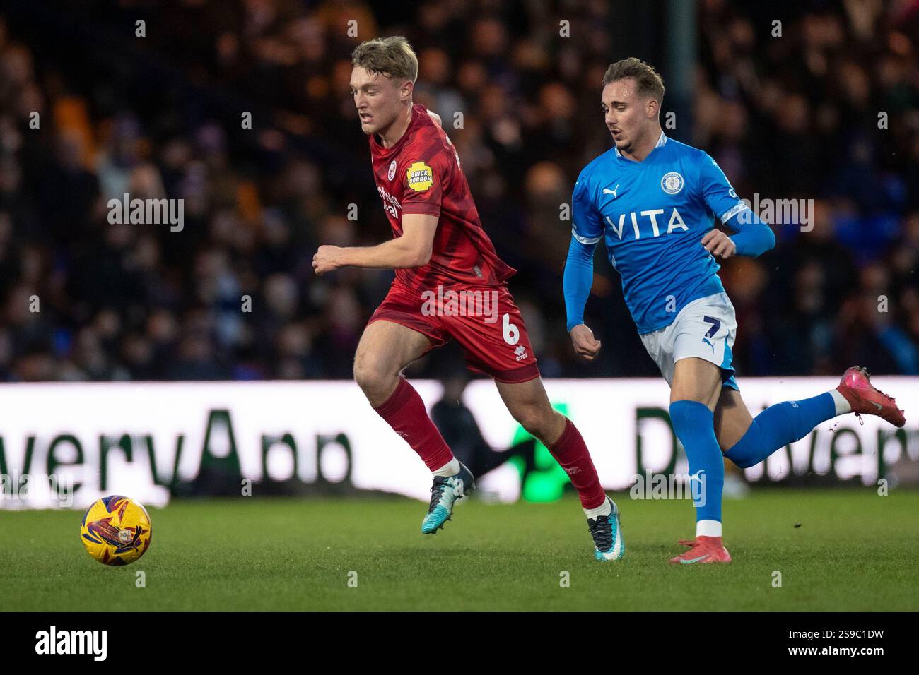 Max Anderson #6 of Crawley Town FC in possession of the ball during the ...