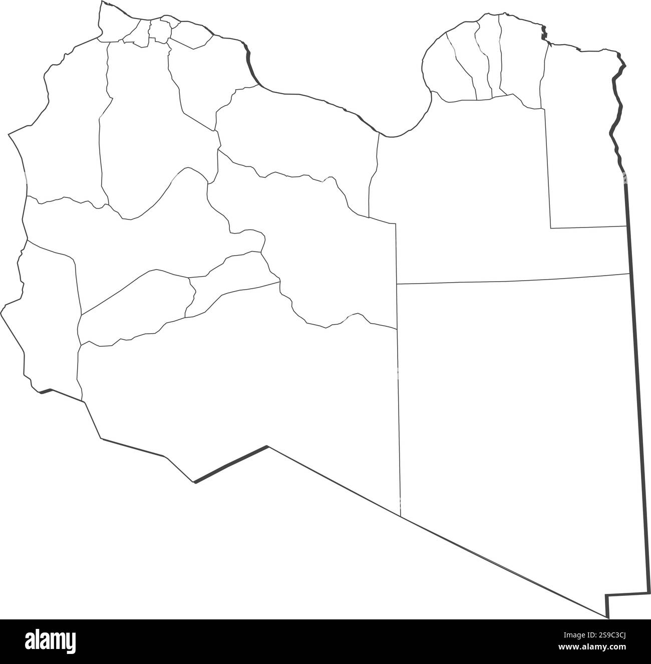 Libya country black outline Stock Vector Images - Alamy