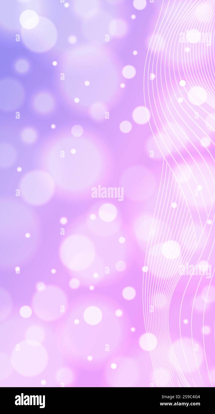 Abstract Pink and Purple Bokeh story Background with Wavy Lines Stock ...