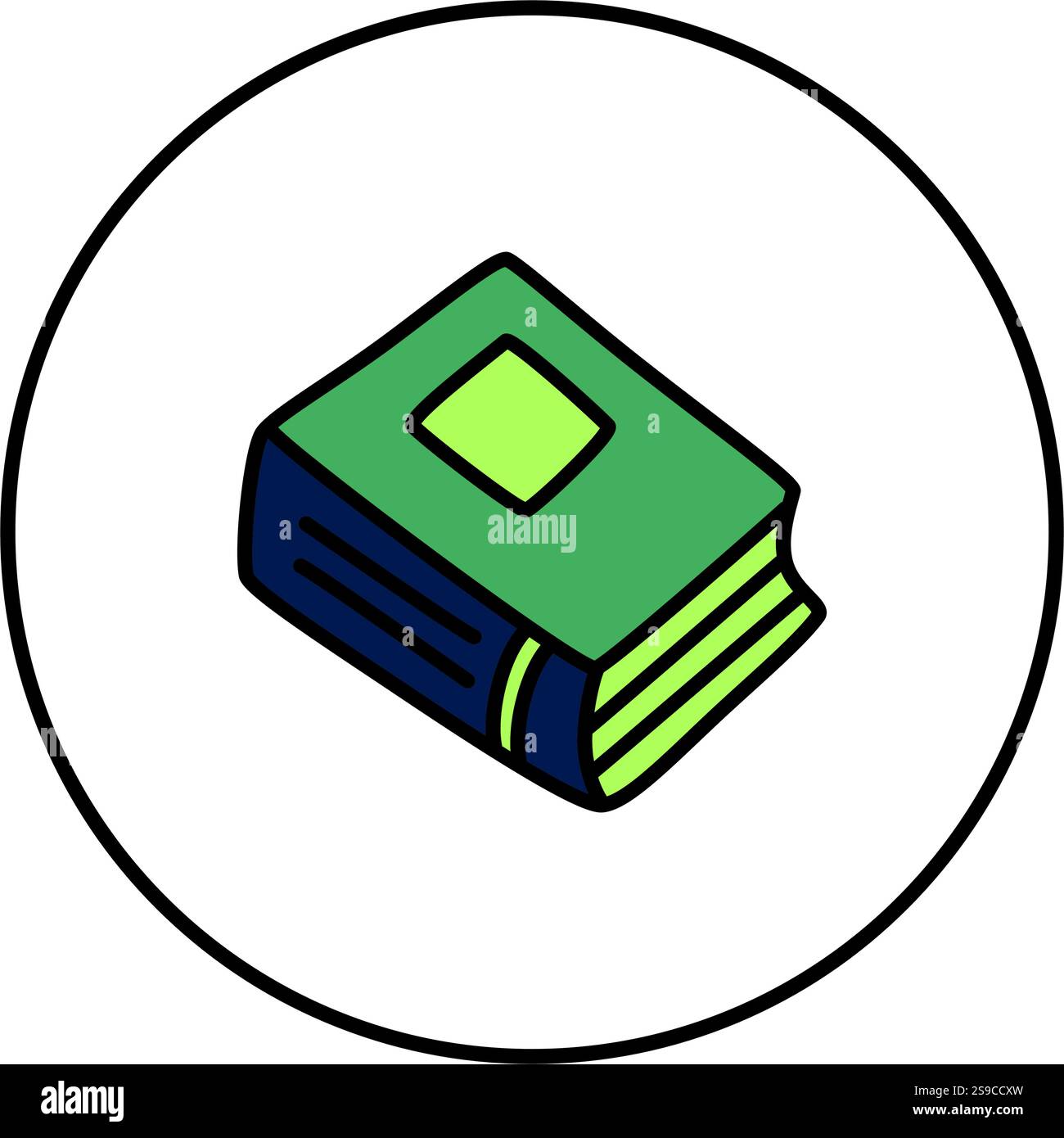 Doodle book icon hand drawn with thin line in minimalistic style and ...
