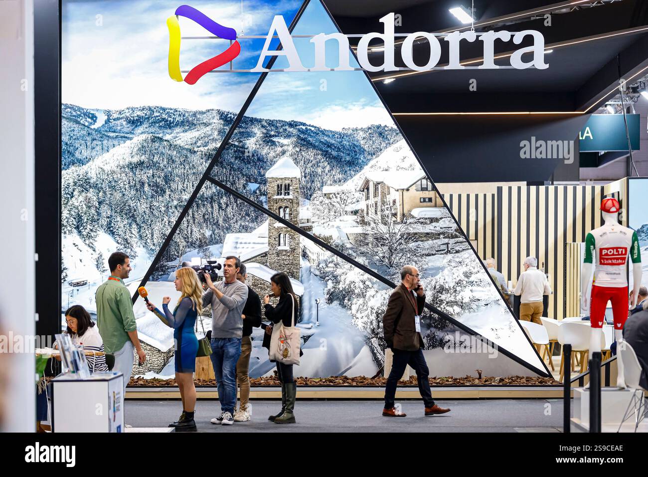 Madrid, Spain. 24th January, 2025. Andorra stand during day 2 of Fitur