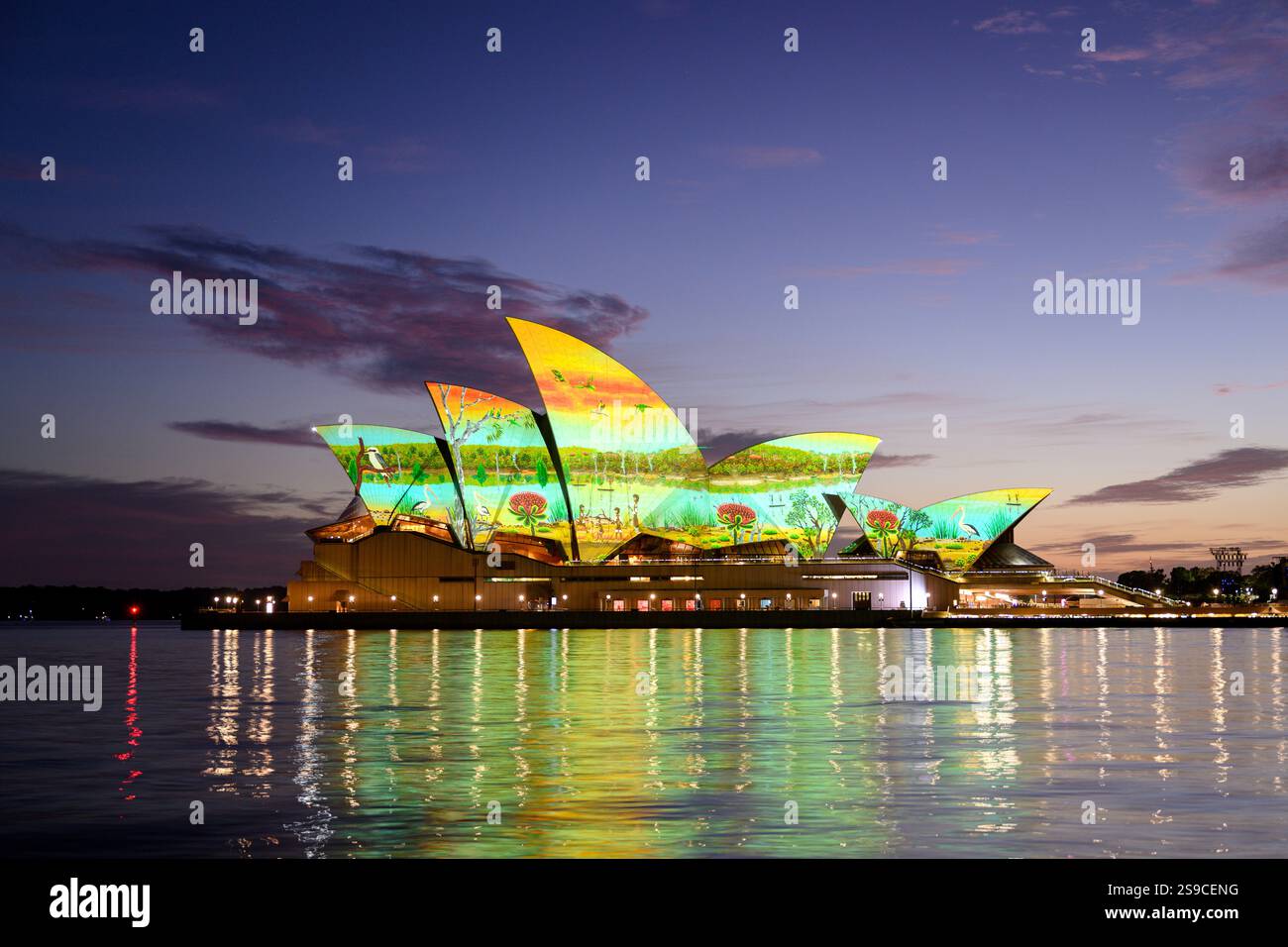 The Dawn Reflection on the Sydney Opera House at Australia Day 2025 ...