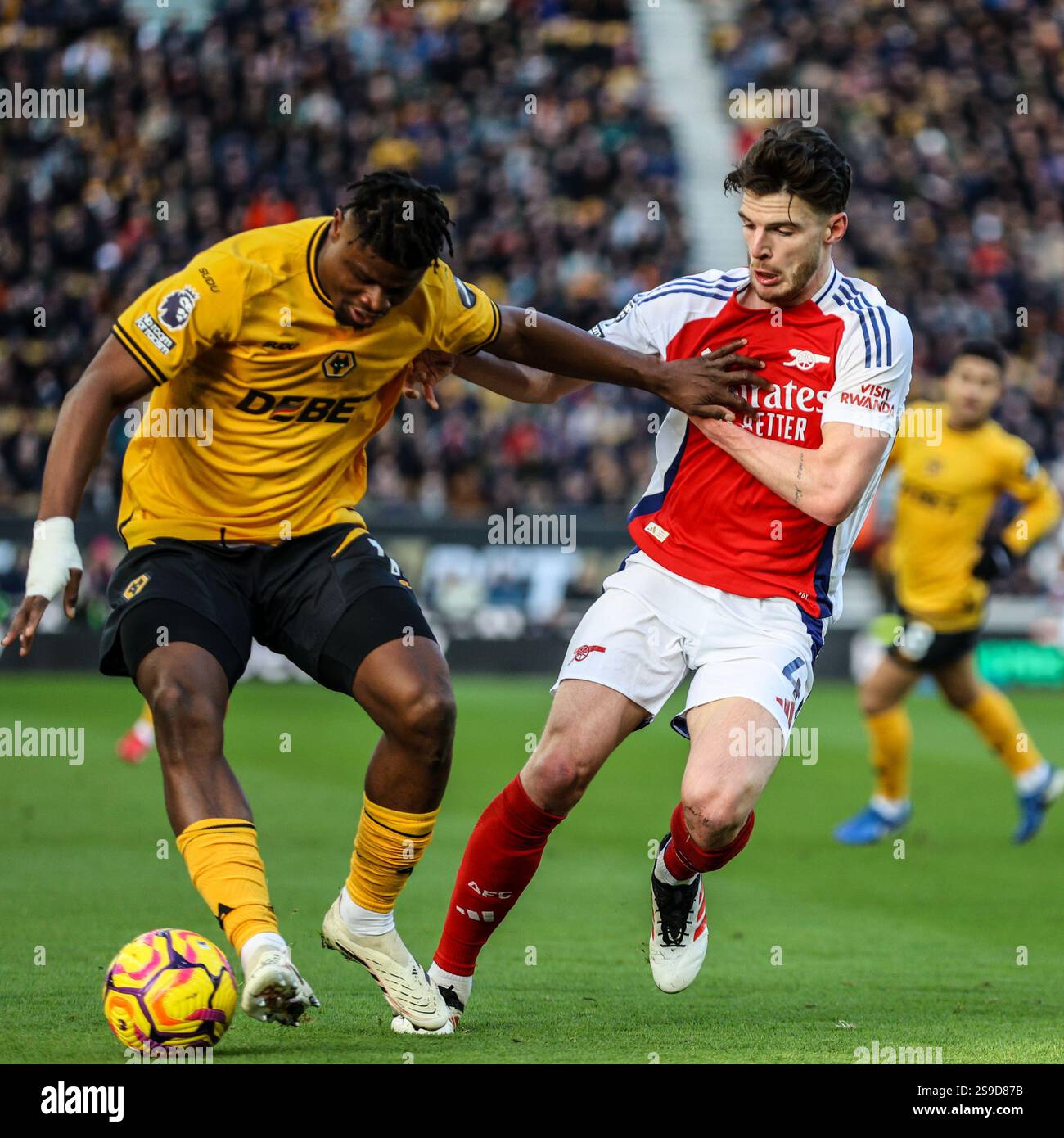 Wolverhampton, England, January 25th 2025: Emmanuel Agbadou (12 Wolves ...