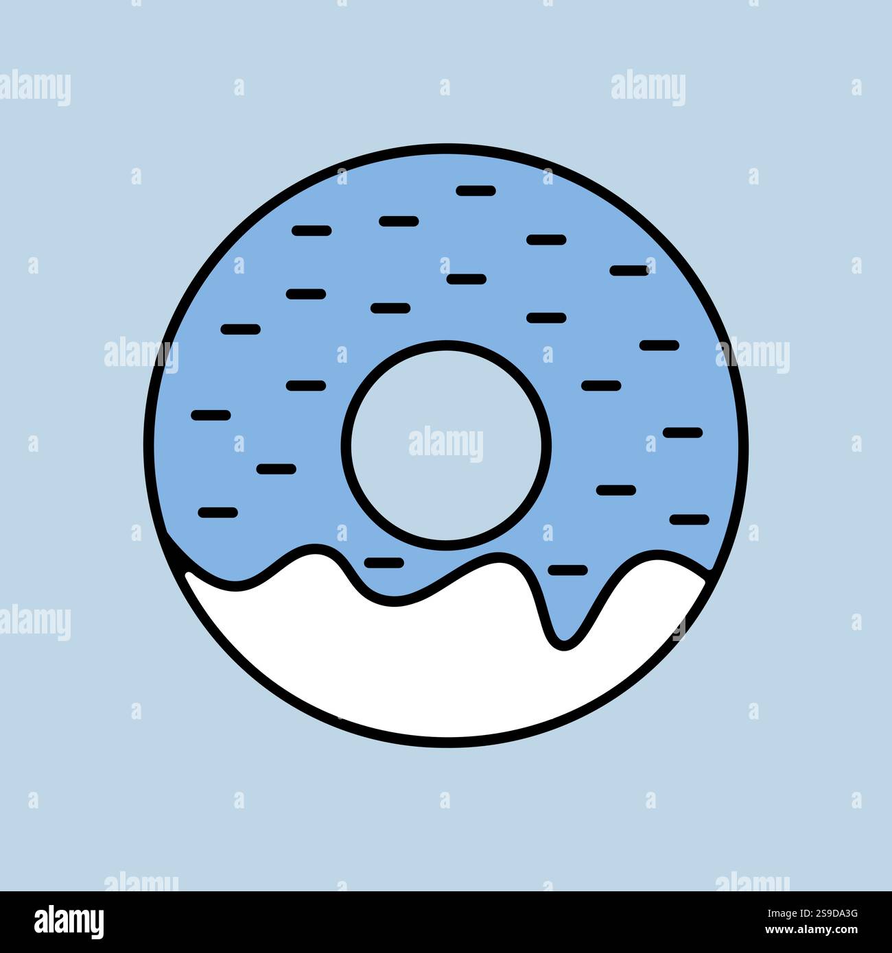 Donut vector icon. Fast food sign. Graph symbol for cooking web site ...