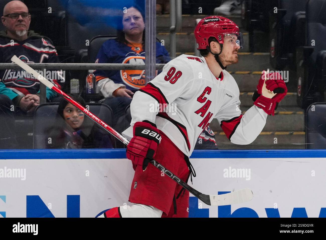 Roslovic Carolina Hurricanes' Jack Roslovic reacts after scoring a goal during ...