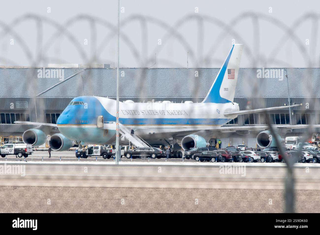 LAS VEGAS, NV - JANUARY 25: Air Force One Departs Harry Reid