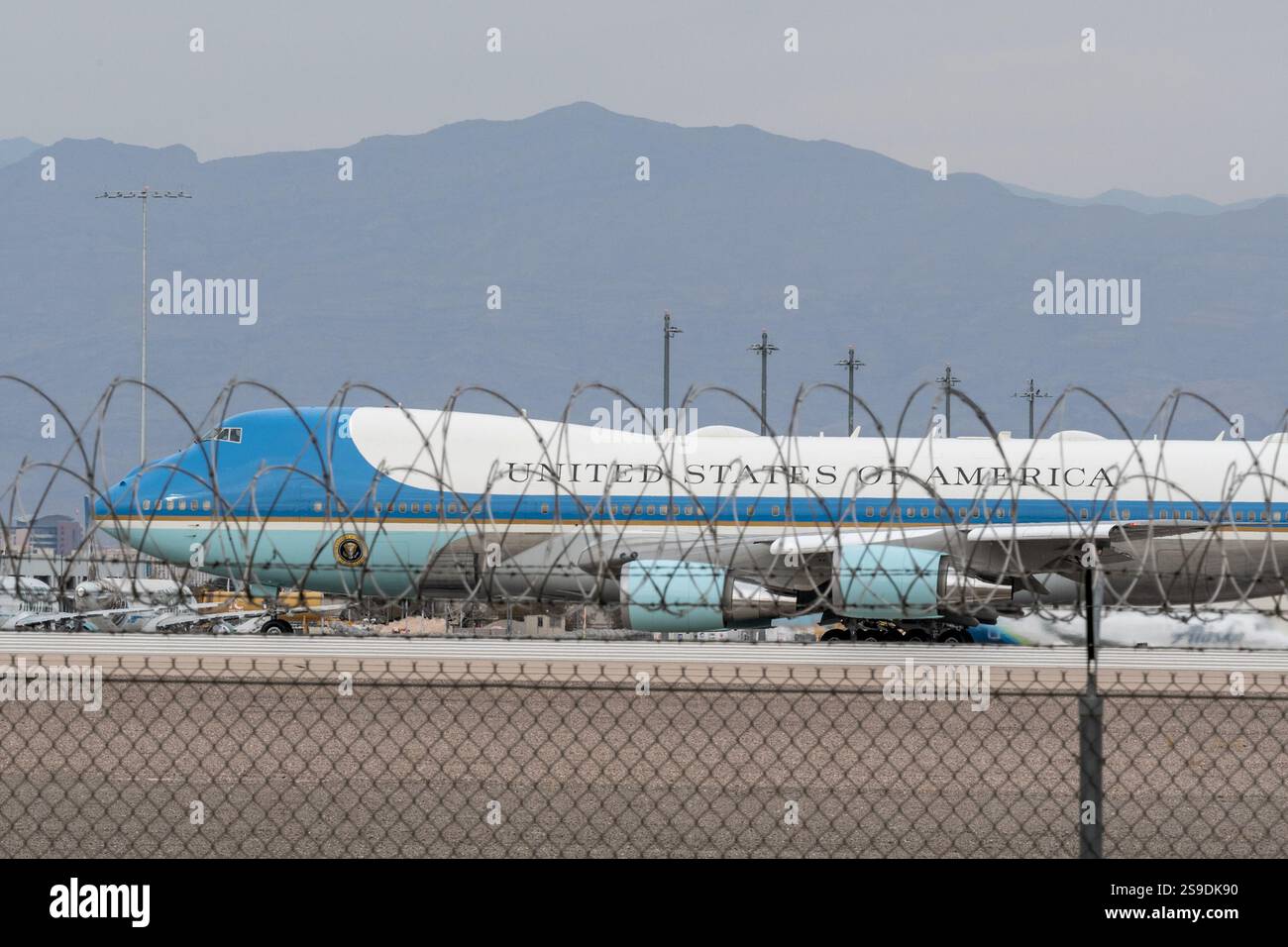 LAS VEGAS, NV - JANUARY 25: Air Force One Departs Harry Reid