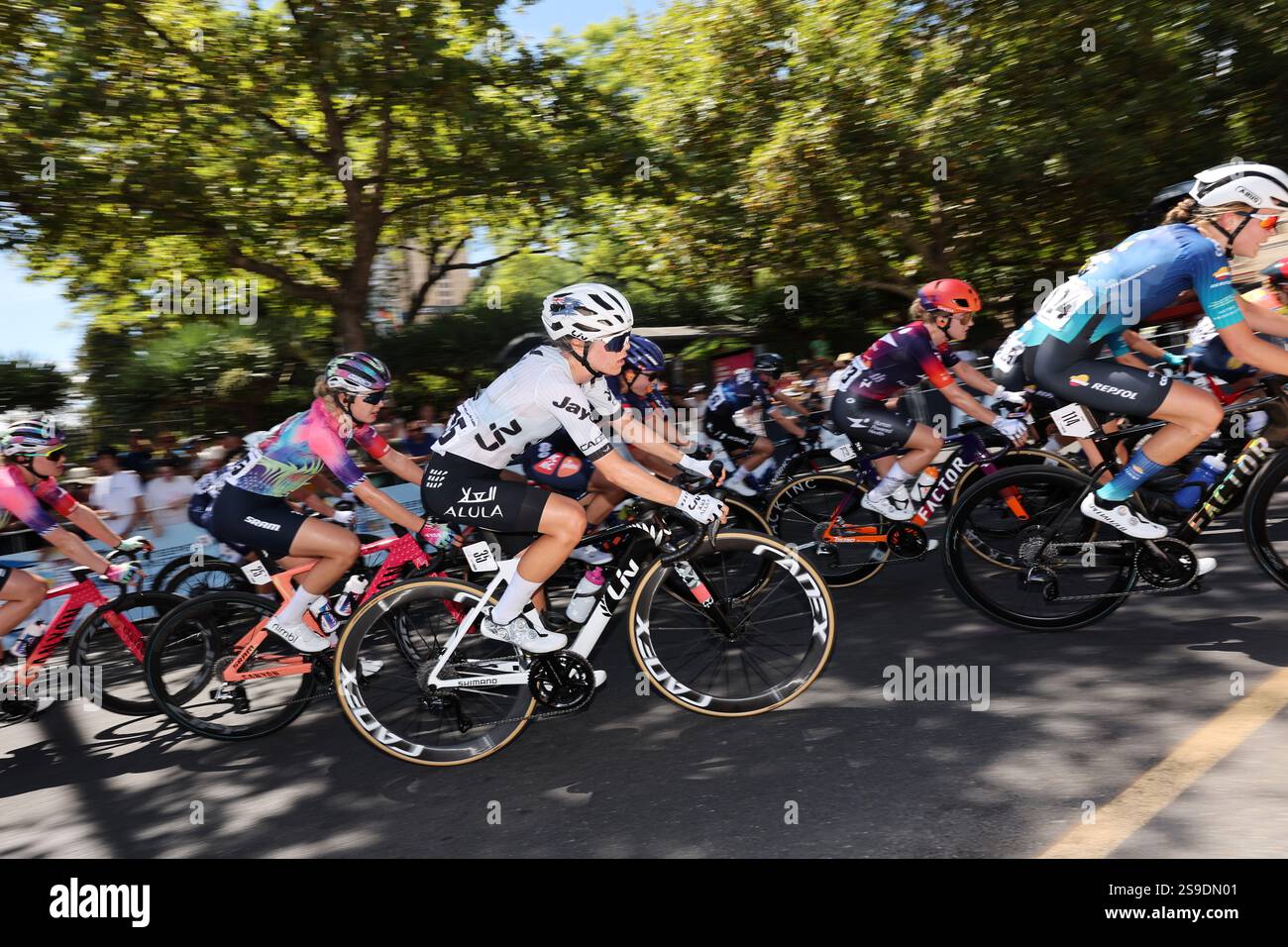 Ella Wyllie of NZL and team LivAlulaJayco during the Santos Women's