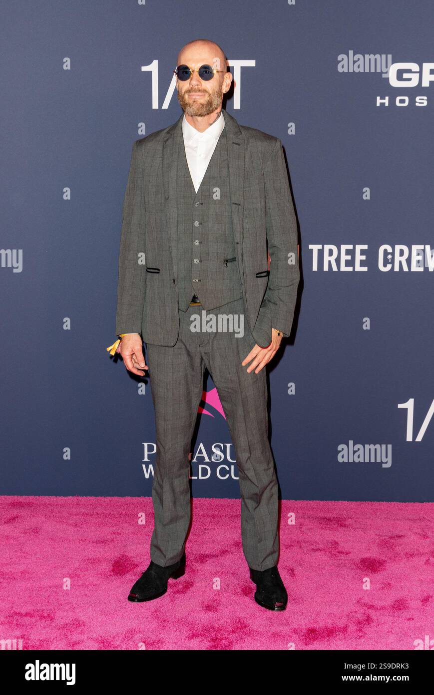 HALLANDALE, FLORIDA JANUARY 25 Oliver Trevena attends Pegasus World