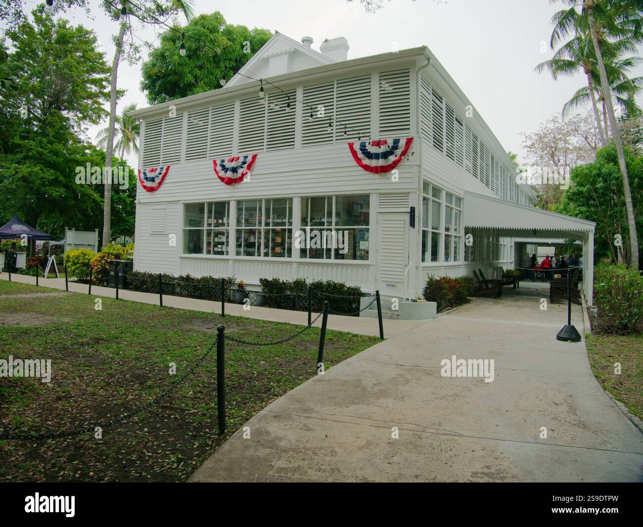 President Harry Truman's museum Little White House. Outside view. Editorial Use Only January 22, 2025,  Key West,  Florida, USA. Stock Photo