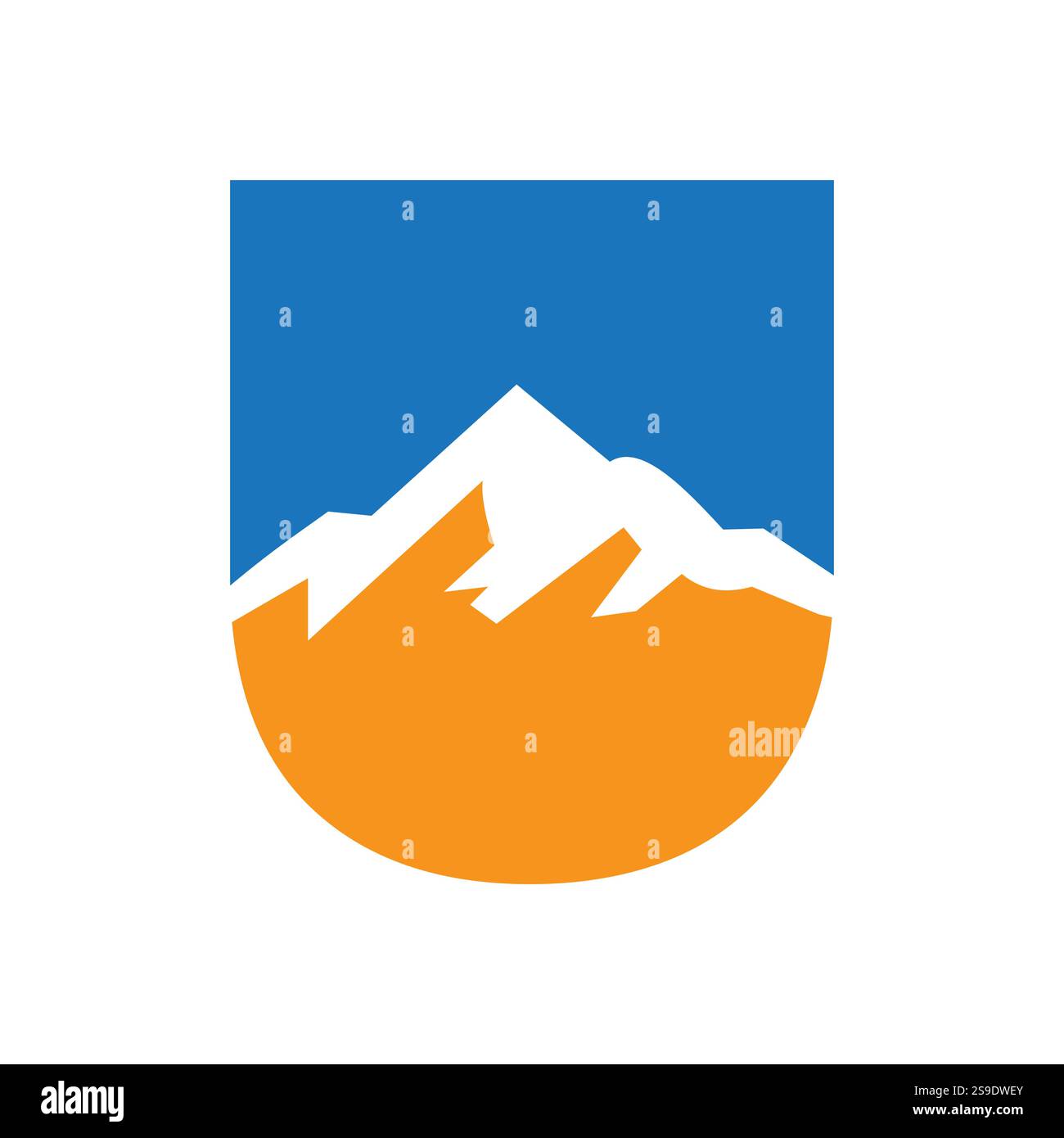 Initial Monogram Letter U Mountain Logo. Explore Mountain Adventure Symbol Stock Vector
