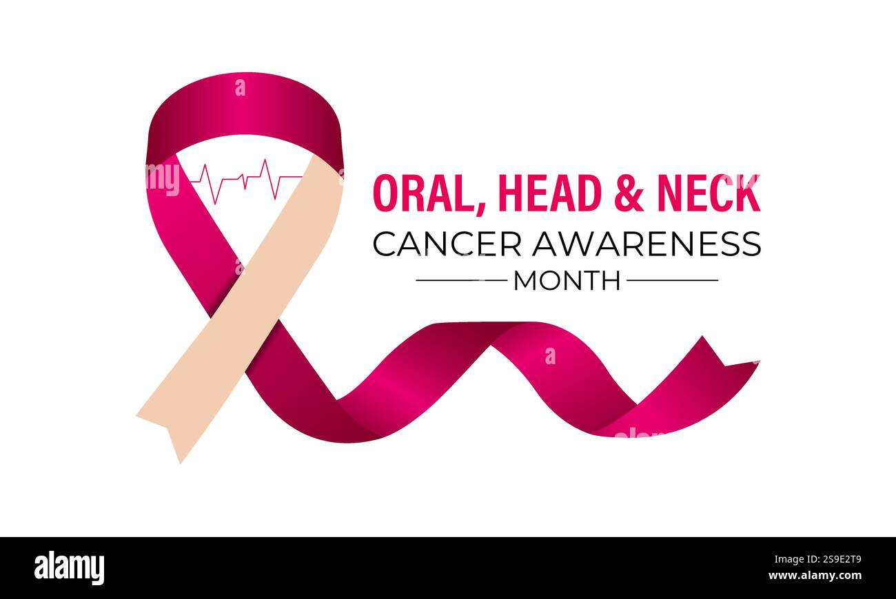 Head and Neck Cancer Awareness month is april Calligraphy Poster Vector ...