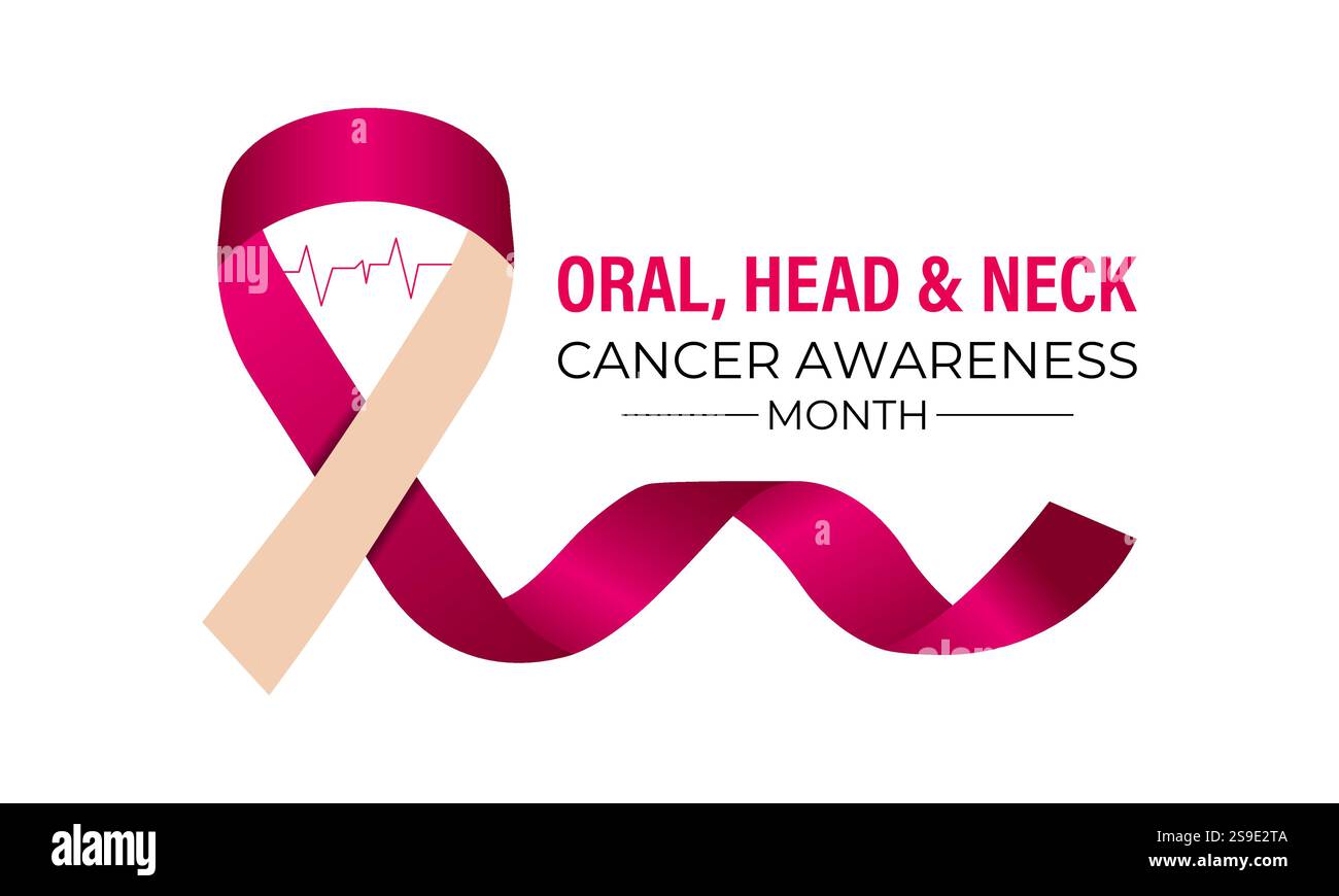 Head and Neck Cancer Awareness month is april Calligraphy Poster Vector ...