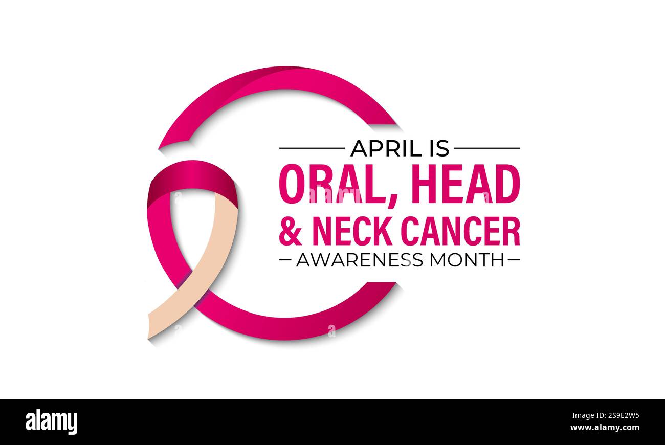 Head and Neck Cancer Awareness month is april Calligraphy Poster Vector ...