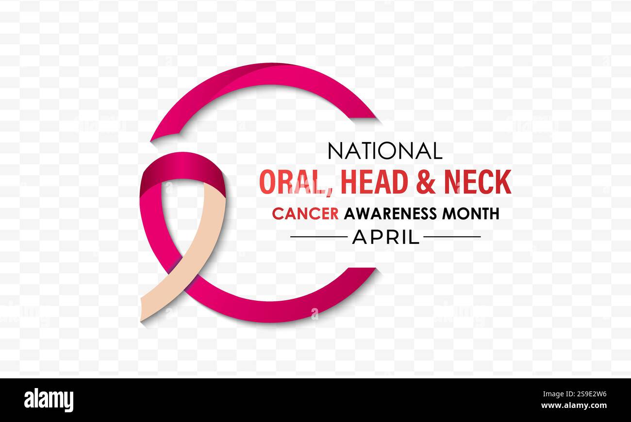 Head and Neck Cancer Awareness month is april Calligraphy Poster Vector ...