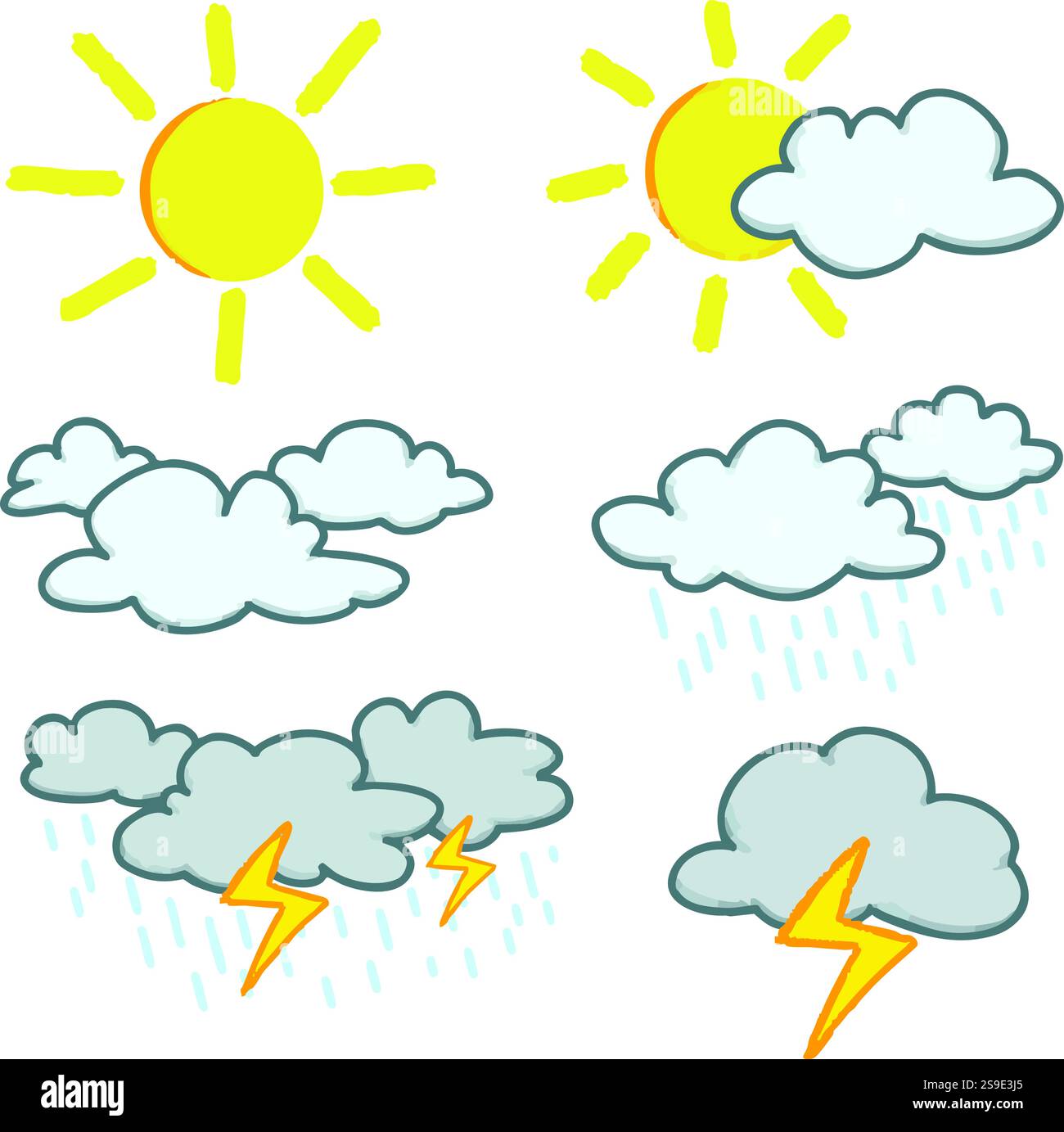 Weather icon image vector art by garlic mystudio Stock Vector