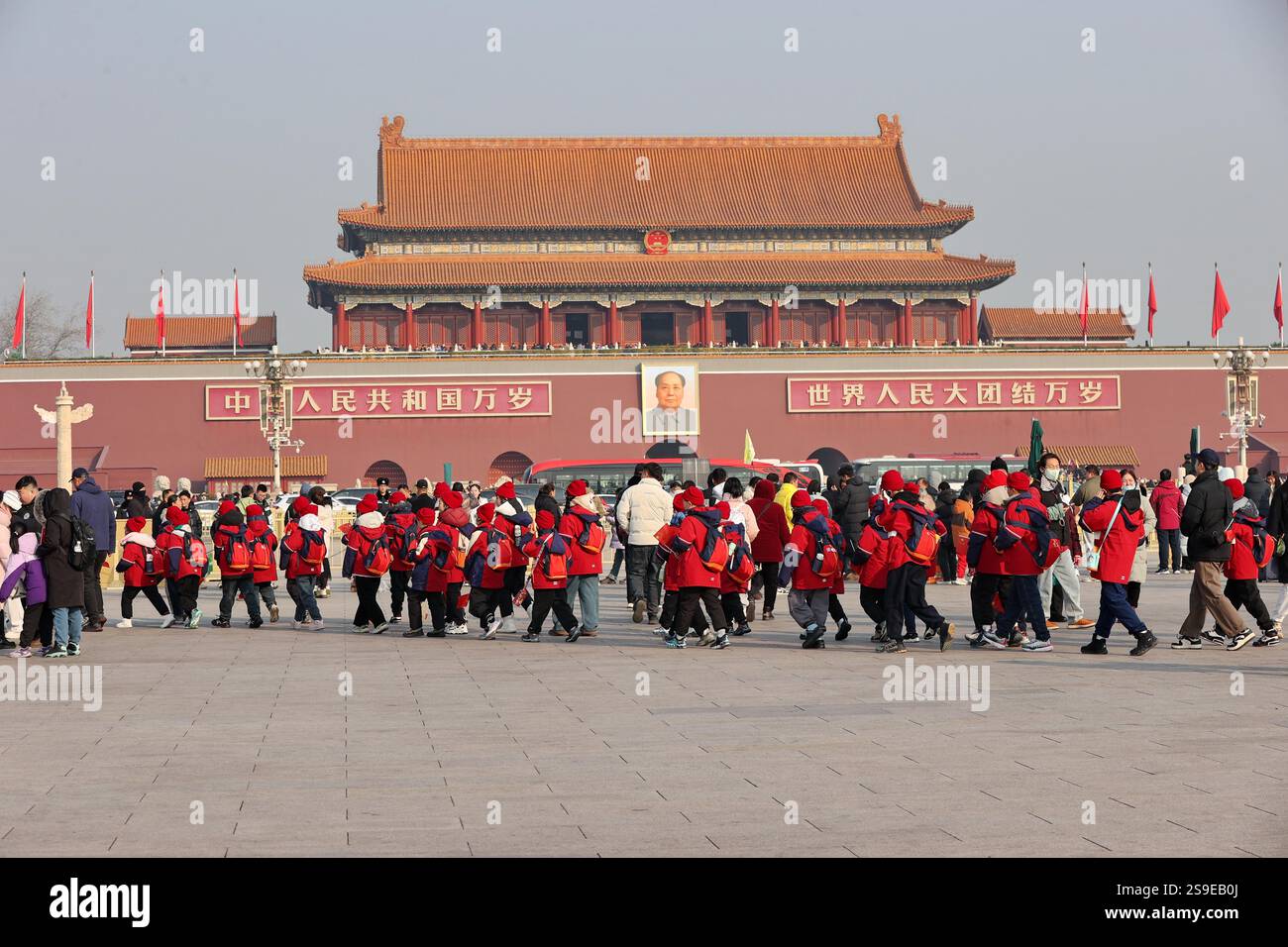 Tourists Visit The Tiananmen Square In Beijing China 23 January 2025 Tourists Visit The Tiananmen Square In Beijing China 23 January 2025 2S9EB0J