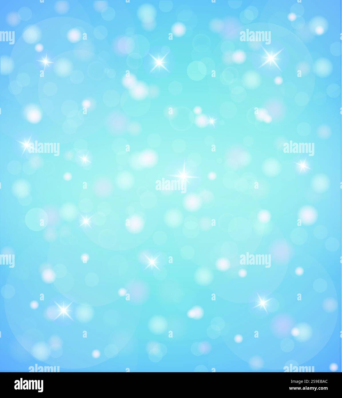 Blue shining background. Christmas background with stars Stock Vector
