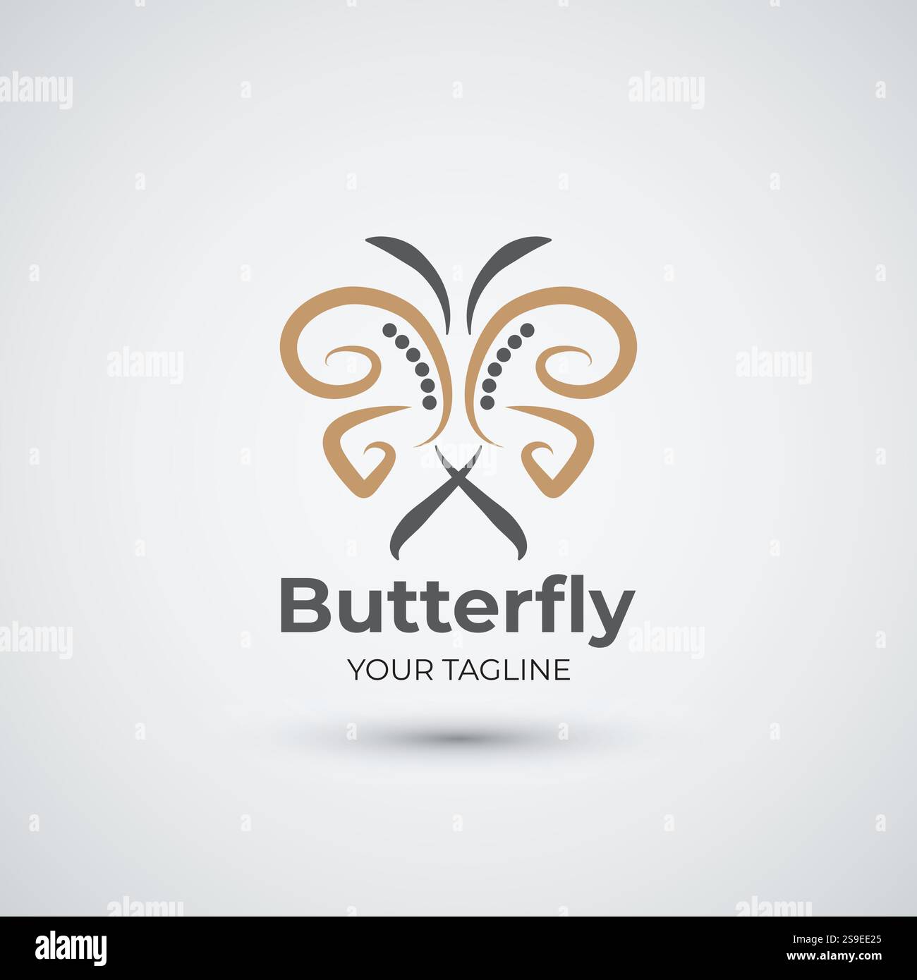 Abstract butterfly logo design icon template Stock Vector