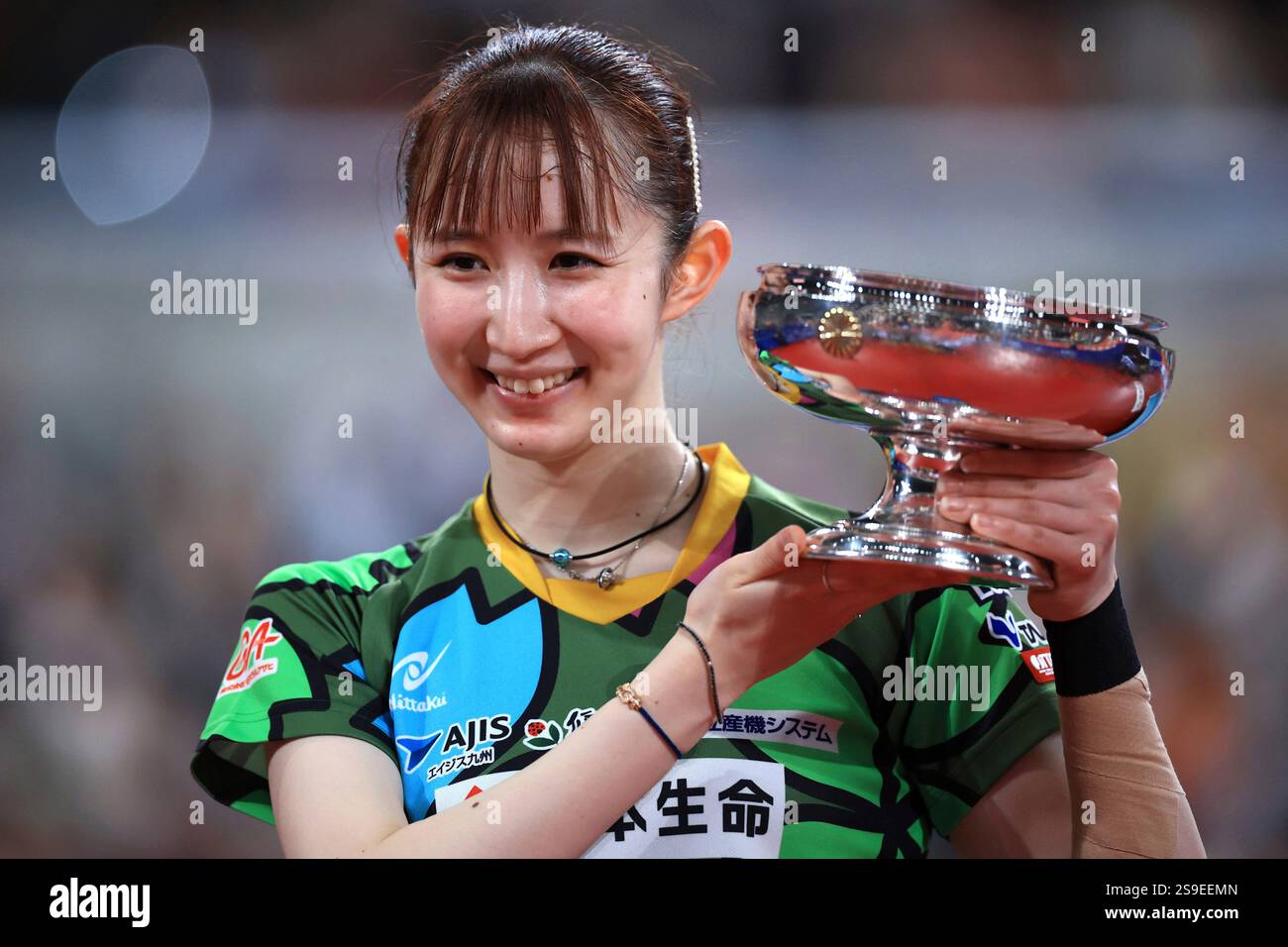 Hina Hayata celebrates after winning the All Japan Table Tennis ...