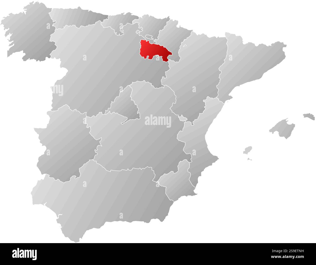 What Is Rioja Map Map of Spain with the provinces, filled with a linear gradient, La ...