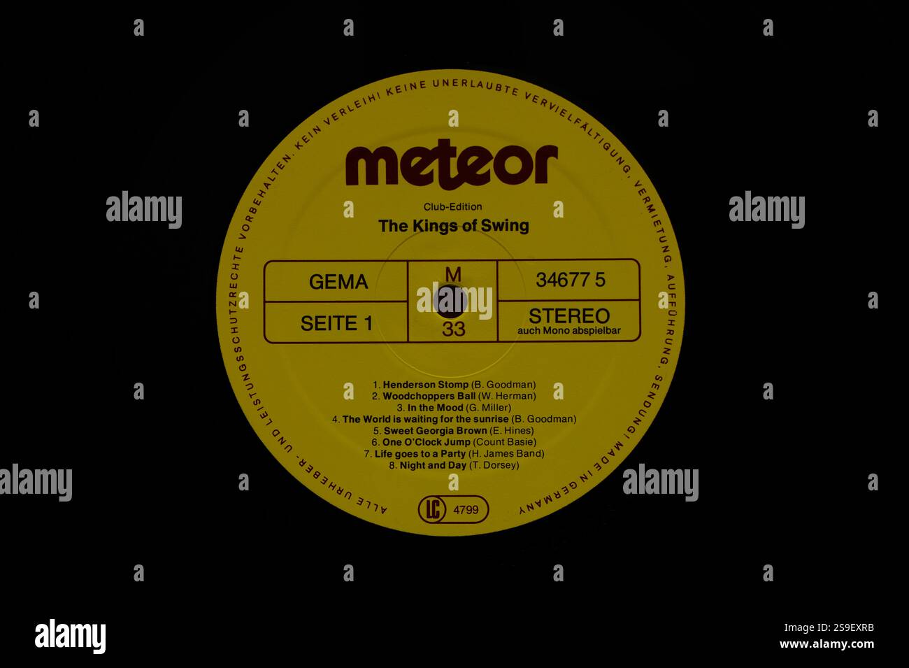 Vinitage Record Label, Meteor Records, founded in 1952 Stock Photo - Alamy