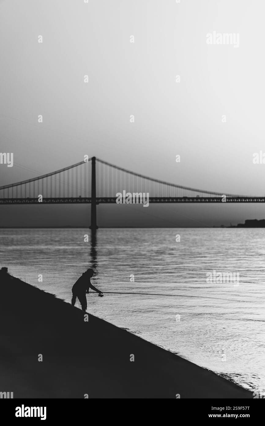 Sunrise on the beautiful city of Lisbon, Portugal Stock Photo