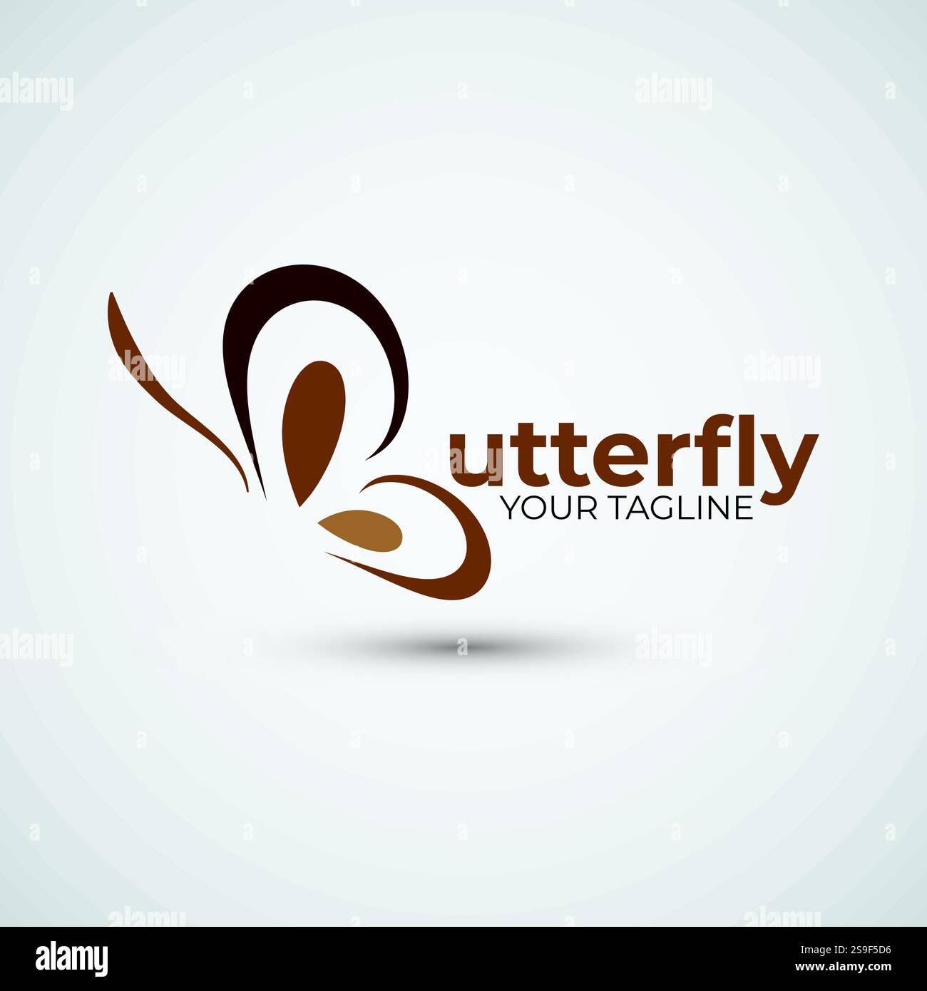 Letter B butterfly logo design template Stock Vector