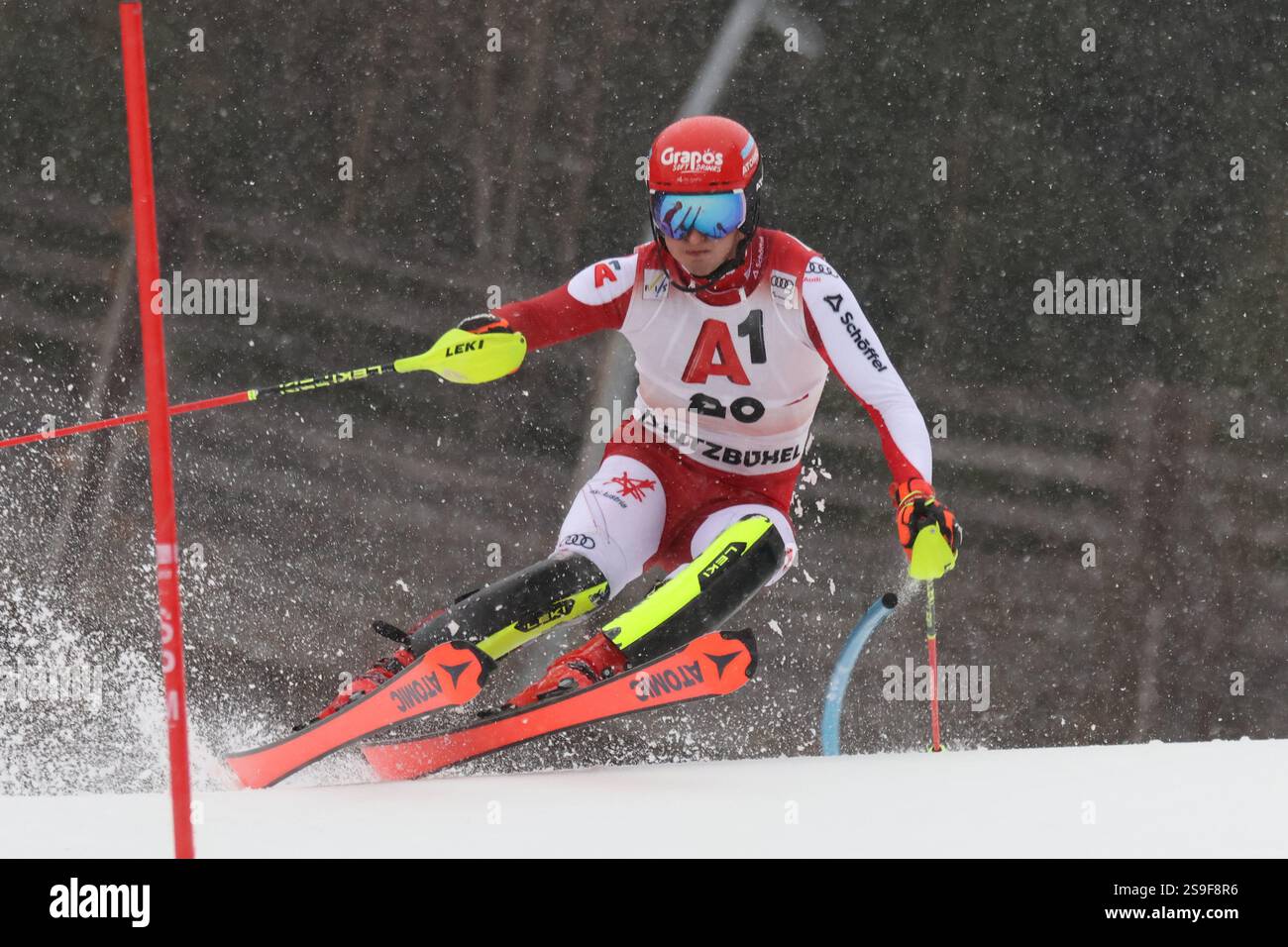 KITZBUEHEL, AUSTRIA - JANUARY 26: Adrian Pertl of Austria during the ...
