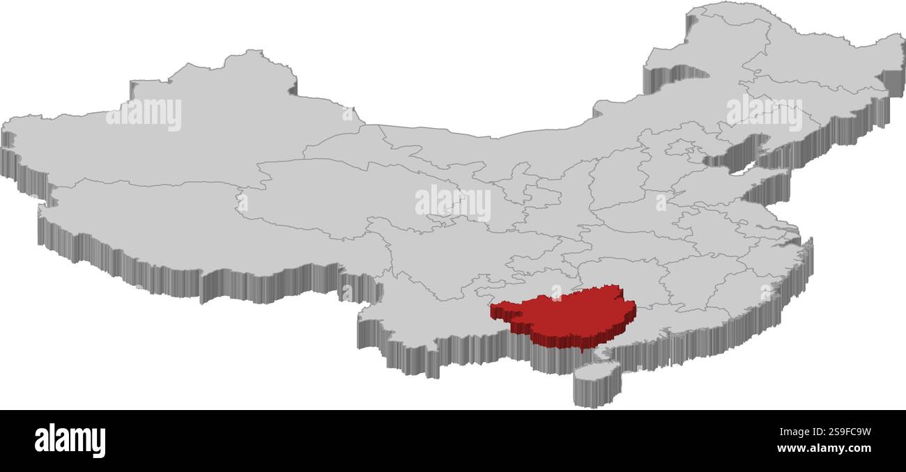 Map Of China As A Gray Piece Guangxi Is Highlighted In Red Stock Vector Image Art Alamy Map Of China As A Gray Piece Guangxi Is Highlighted In Red Stock Vector Image Art Alamy