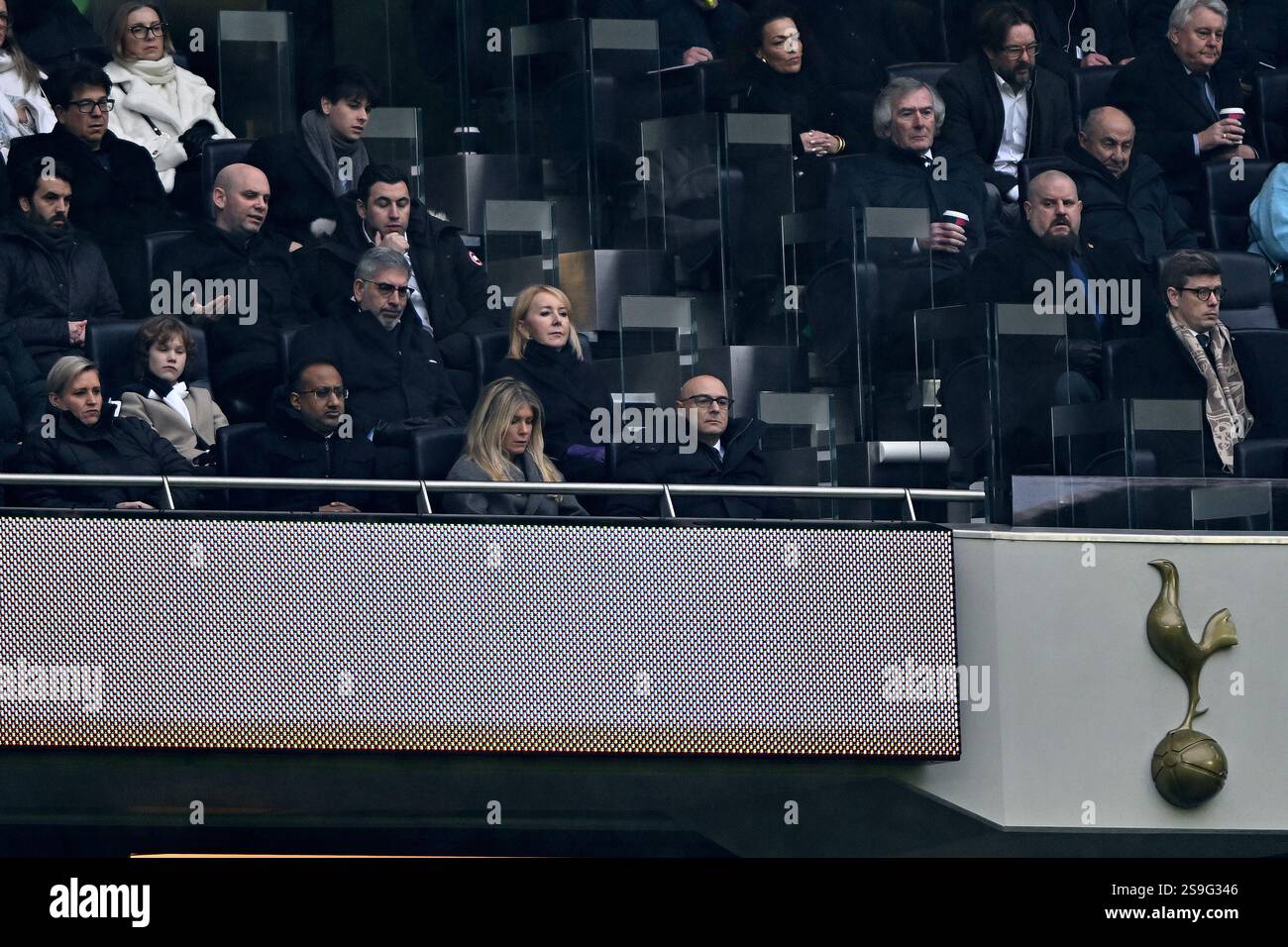 London UK 26th January 2025. Daniel Levy watches on during the Spurs vs Leicester City, Premier League match at the Tottenham Hotspur Stadium London. This Image is for EDITORIAL USE ONLY. Licence required from the Football DataCo for any other use. Credit: Martin Dalton/Alamy Live News Stock Photo