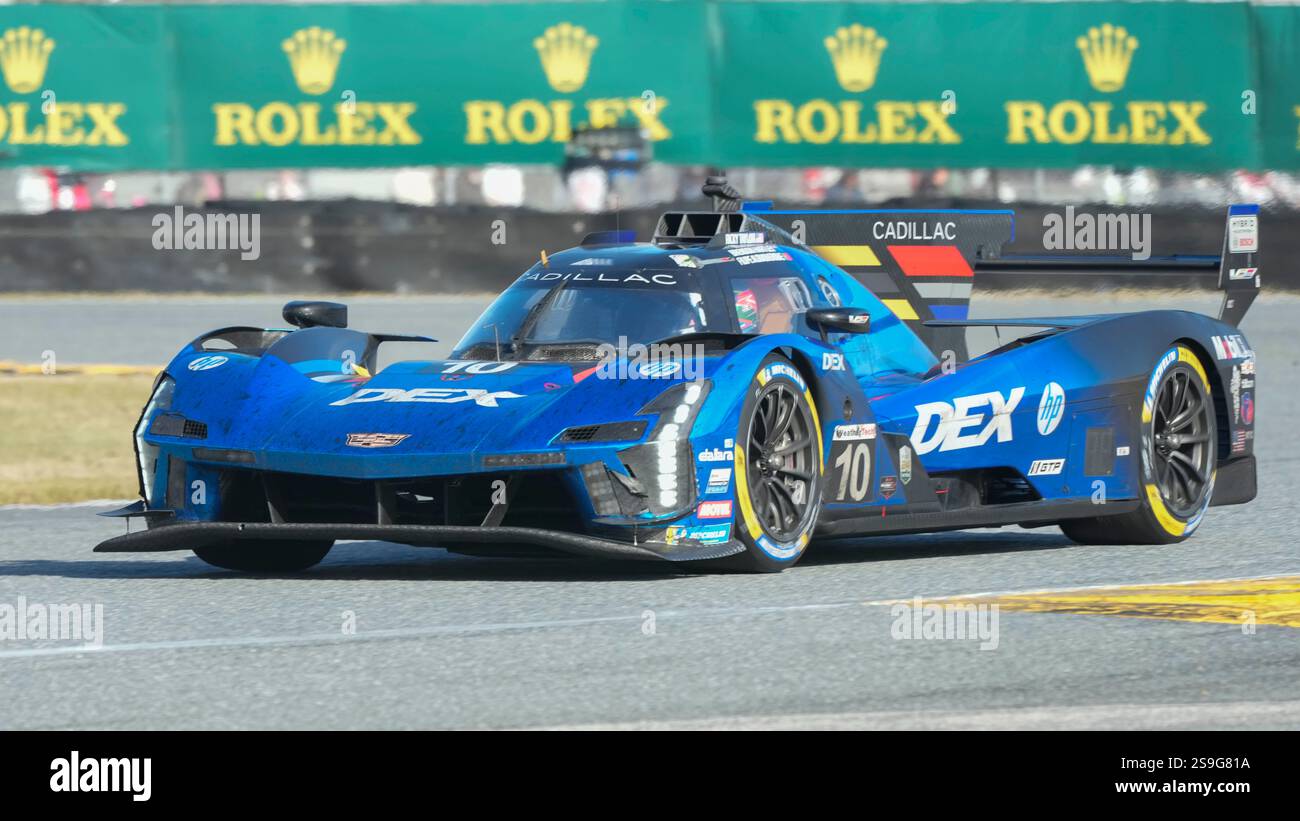 Will Stevens, of Great Britain, comes out of a turn in the Cadillac V