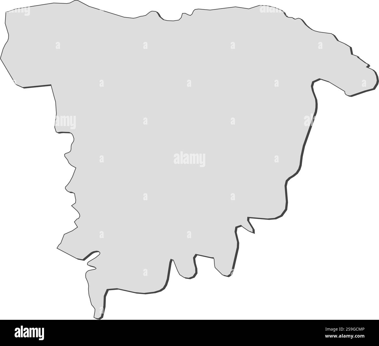 Map of Sylhet, a province of