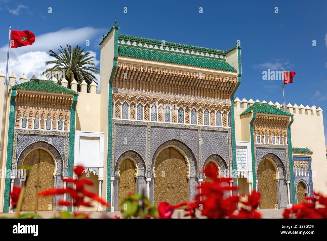 Royal Palace (Dar el Makhzen), Fez , Morocco . Horizontally Stock Photo ...
