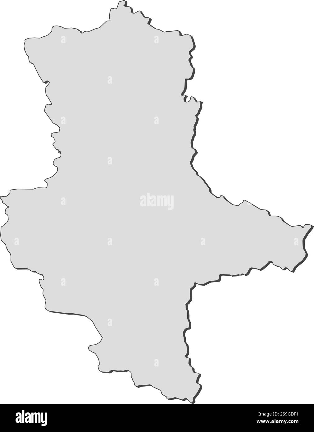 Sachsen anhalt vector outline map hi-res stock photography and images ...