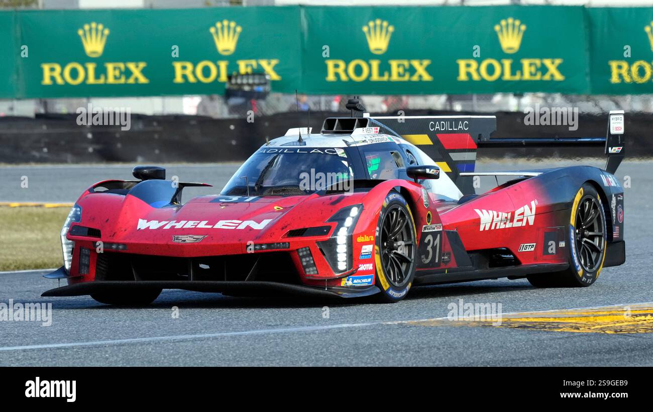 Felipe Drugovich, of Brazil, drives out of a turn in the Cadillac V