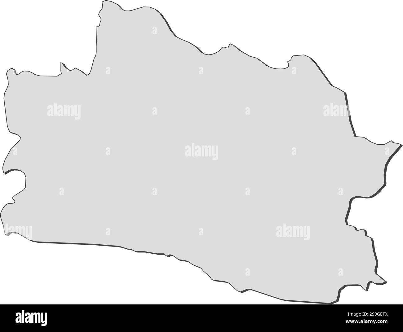 Map of West Java, a province of Indonesia. Stock Vector