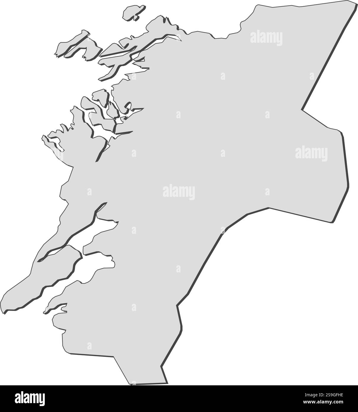 Map of Nord-Trøndelag, a province of Norway Stock Vector Image & Art ...