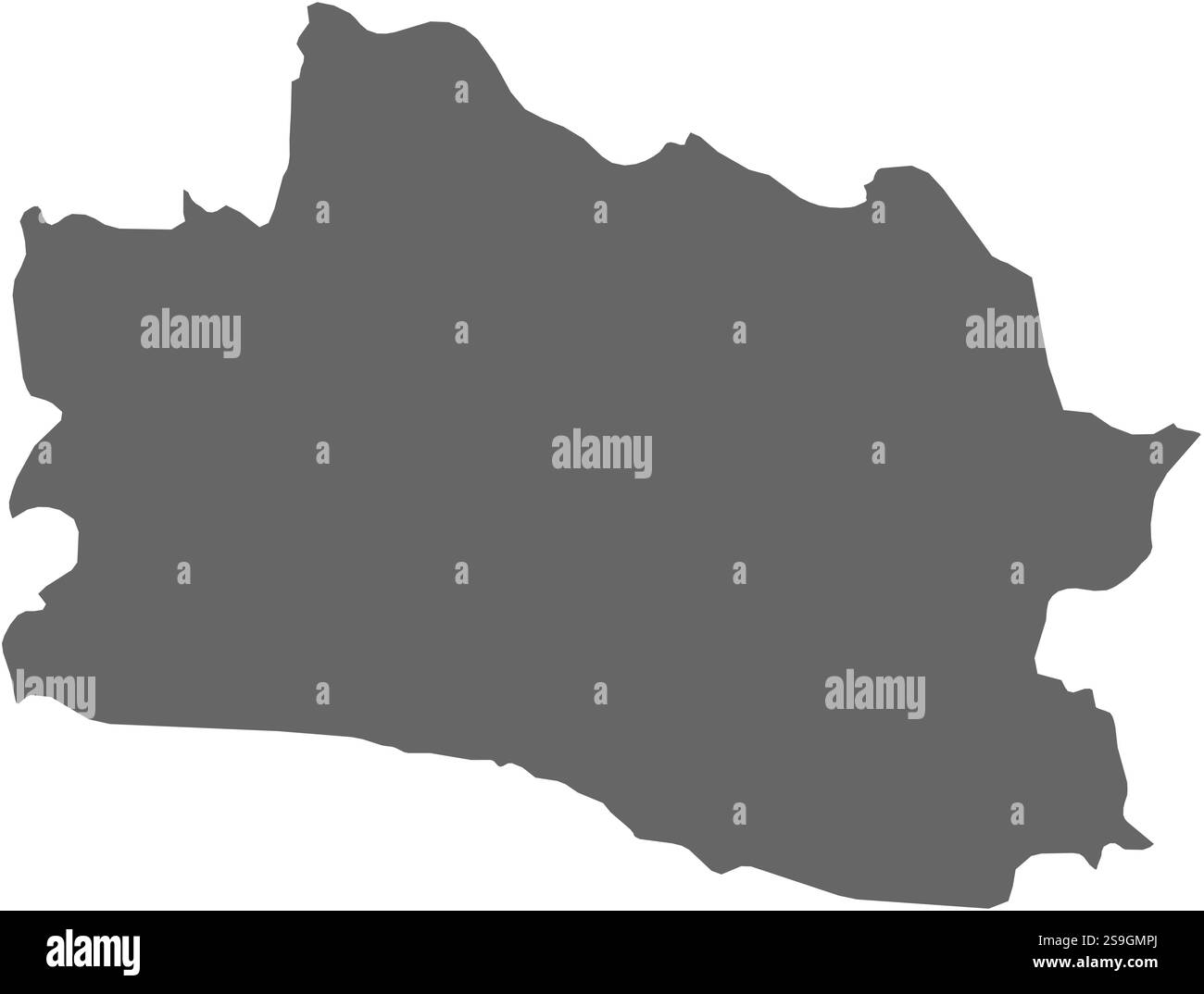 Map of West Java, a province of Indonesia. Stock Vector