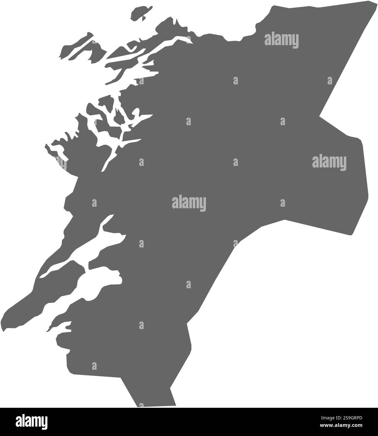 Map of Nord-Trøndelag, a province of Norway Stock Vector Image & Art ...