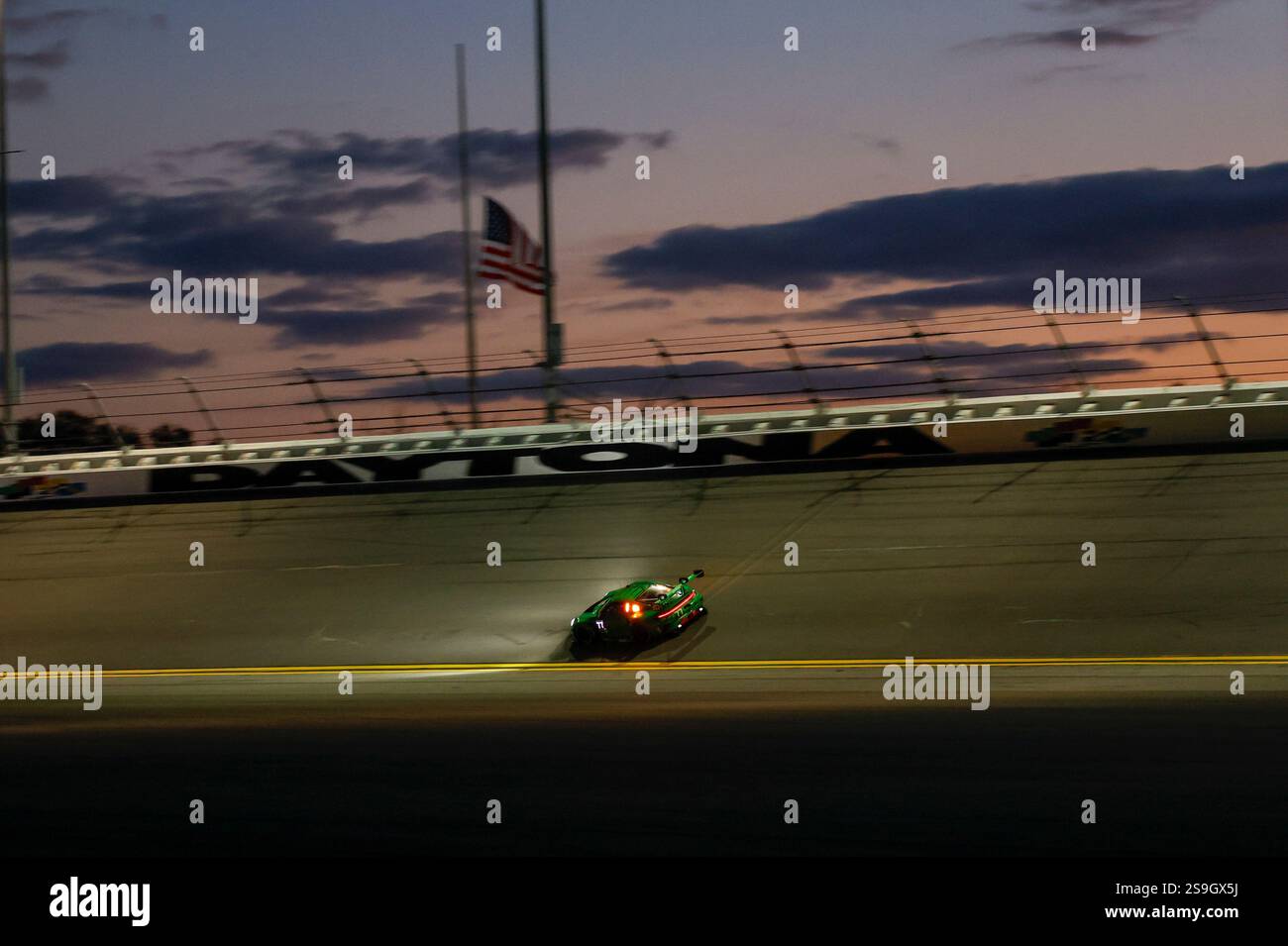 DAYTONA BEACH, FL - JANUARY 26: The #77 AO Racing Porsche 911 GT3 R ...