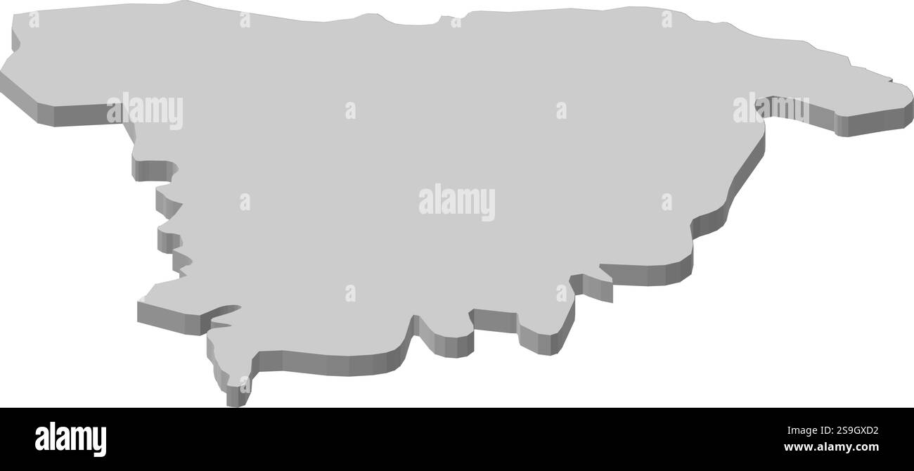 Sylhet vector outline map hires stock