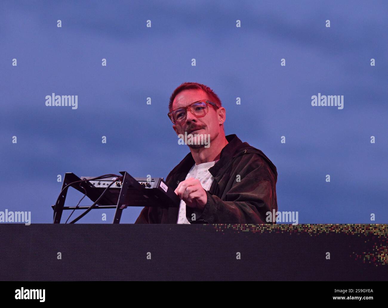 HALLANDALE, FL JANUARY 25 Diplo performs during The Pegasus World