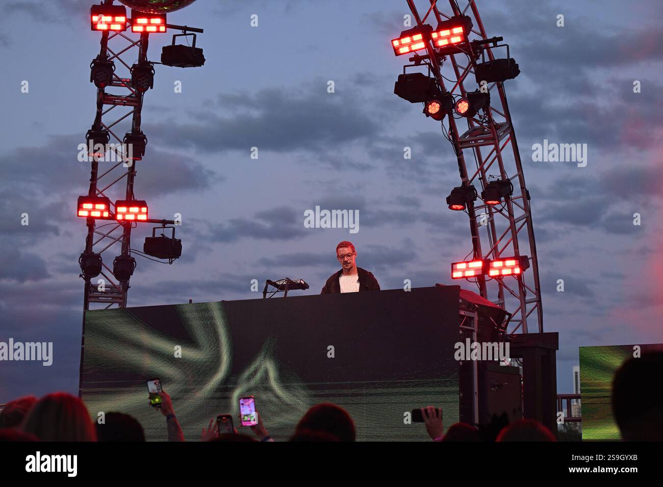 HALLANDALE, FL JANUARY 25 Diplo performs during The Pegasus World